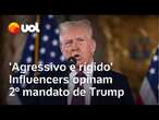 Posse de Trump: Influencers políticos opinam sobre 2º mandato do republicano