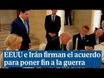 Trump firma por sorpresa el acuerdo de paz con Irán en el palacio de Versalles