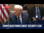 Trump questioned by reporters about US security leak - Watch in full