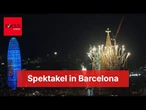 Spektakuläre Lichtshow: Sagrada Família feiert neuen Kirchturm mit Feuerwerk