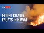 Volcano erupts in Hawaii