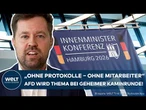 INNENMINISTERKONFERENZ: "Ohne Protokolle"! Tabuthema AfD wird erst Thema bei geheimer Kaminrunde