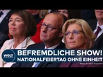 SAARBRÜCKEN: Nationalfeiertag ohne Einheit! Merz sind die Deutschen zu weinerlich! Befremdliche Show