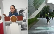 Son prácticas "fascistas e intolerantes": Sheinbaum condena destrozos en el MUAC y librería