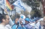 Se enfrentan por bandera LGBT+ en el acto de relanzamiento de PAN (Video)