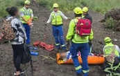 Rescatan a hombre que cayó al interior del cráter del volcán Xitle, ubicado en la alcaldía Tlalpan