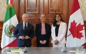 Sheinbaum se reúne con ministros canadienses para reforzar relación bilateral