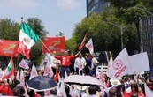Blindan antigua sede del Senado ante manifestación de priistas en apoyo a Alito Moreno