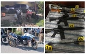 Aseguran arsenal y vehículos robados en Encarnación de Díaz, Jalisco