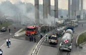 Así fue el momento exacto de la explosión de una pipa de gas en Iztapalapa
