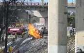 Muere conductor de microbús alcanzado por la explosión de pipa en Iztapalapa
