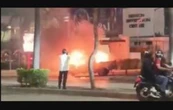 Explota camioneta en Guayaquil; muere hombre que grababa el accidente