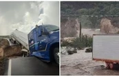 Tormenta tropical “Mario” deja carreteras afectadas e inundaciones en Baja California Sur