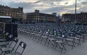 Así se prepara el Zócalo para los 100 primeros días de gobierno de Sheinbaum (Video)