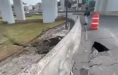 Se forma un socavón en la zona del Puente de la Concordia de Iztapalapa (Video)