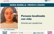 A un mes de ser reportada desaparecida, hallan con vida a María Isabella en la CDMX