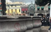 Detienen a cuatro mujeres por vandalismo en marcha contra desapariciones forzadas en Puebla (Videos)