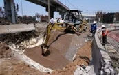 Reparan “grieta geológica” que se formó en el Puente de la Concordia en Iztapalapa