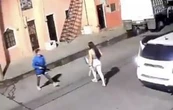 Video capta feminicidio en Guadalajara: sujeto discute con mujer y la asesina con arma larga