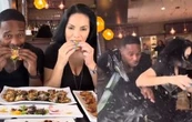 Influencers sobreviven a ser atropellado por una camioneta mientras grababan en restaurante (Video)