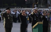 Sheinbaum encabeza el izamiento de la bandera por el aniversario de los sismos de 1985 y 2017