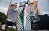 Colocan “antimonumento” como apoyo a Palestina en el Hemiciclo a Benito Juárez