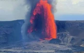 El volcán Kilauea, en Hawái, expulsó lava que alcanzó más de cien metros de altura (Video)