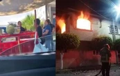 Tras golpiza a Ismael 'El piñas', vecinos incendian propiedad de presuntos agresores (VIDEO)