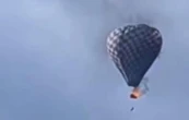 Hombre cae al vació mientras su globo aerostático se incendiaba en Zacatecas (Videos)
