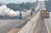 Quema de vehículos bloquea cuatro puntos carreteros de Guanajuato