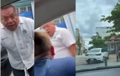 Turista extranjero interviene en pelea entre taxistas y chofer de app en Playa del Carmen (VIDEO)