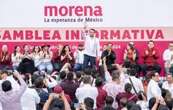 Luisa María Alcalde y “Andy” López celebran asamblea informativa de Morena en Chiapas