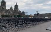 Inician preparativos en el Zócalo para el sexto y último informe de AMLO (Videos)