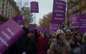 Miles protestan en Francia contra la violencia contra las mujeres