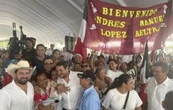 Andy López Beltrán evita a la prensa en Tabasco durante el acto convocado por Sheinbaum