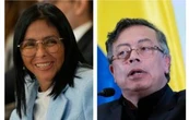 Delcy Rodríguez y Gustavo Petro se reúnen por primera vez con la figura de EU de fondo