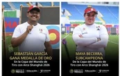Arqueros Sebastián García y Maya Becerra ganan oro y plata en Copa del Mundo