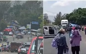 Bloqueos carreteros del SNTE sitian la capital de Oaxaca