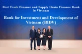 BIDV khẳng định vị thế với giải thưởng tài trợ thương mại quốc tế