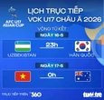 Lịch trực tiếp tứ kết U17 châu Á 2026: Việt Nam đấu Úc