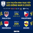 Lịch trực tiếp Giải U23 Đông Nam Á 2025: U23 Malaysia, Indonesia ra quân