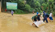 Sạt lở hàng trăm mét khối đất đá từ đồi xuống đe dọa trường học