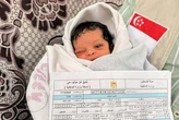 Em bé sinh ở Gaza được đặt tên Singapore