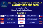 Lịch trực tiếp bóng chuyền AVC Nations Cup 18-6: Chờ tin vui của bóng chuyền nam Việt Nam