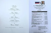 Nhân viên Nhà Trắng để quên thực đơn ông Trump chiêu đãi ông Putin tại khách sạn
