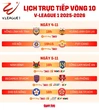 Lịch trực tiếp vòng 10 V-League: CLB Công An TP.HCM gặp Đà Nẵng