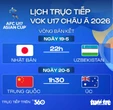 Lịch trực tiếp bán kết U17 châu Á 2026: Trung Quốc đấu Úc