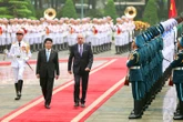 Chủ tịch nước Lương Cường chủ trì lễ đón, hội đàm với Tổng thống Hungary