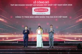 Dai-ichi Life Việt Nam lần thứ 5 nhận giải thưởng 'Top 500 doanh nghiệp lợi nhuận tốt nhất Việt Nam'