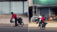 Thanh niên phượt 2.000km bằng xe đạp mất 1 bánh, dân mạng thán phục
